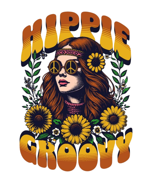 Hippie Groovy Oversized Tee - Image 5